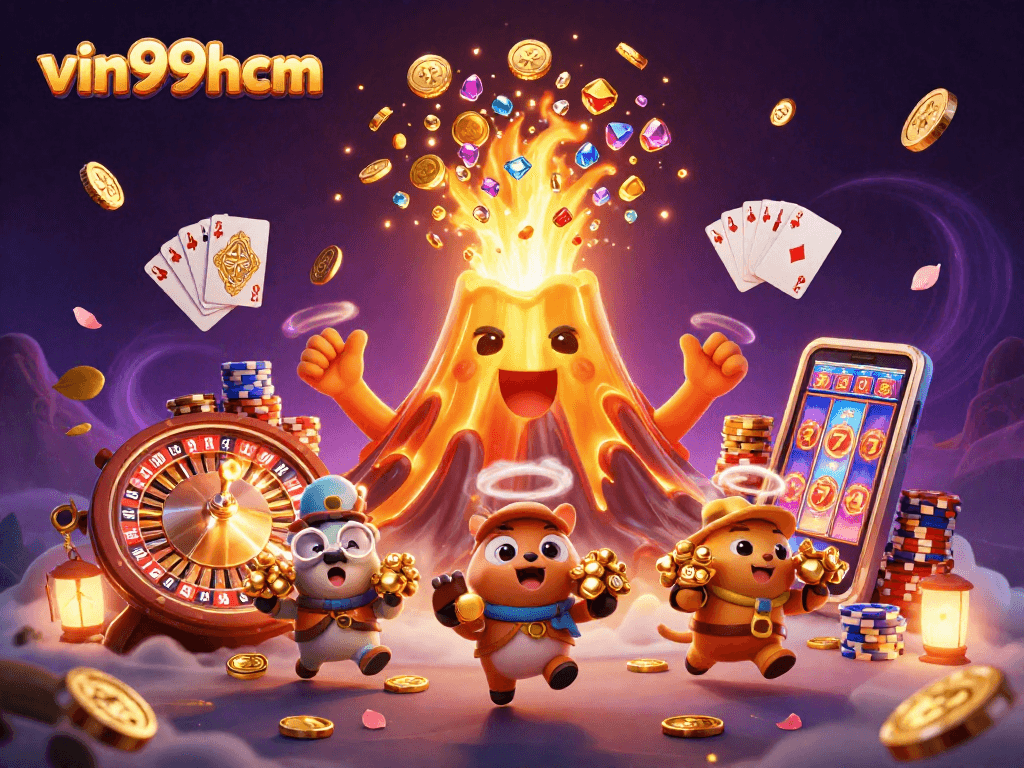 Experience thrilling gameplay moments at vin99hcm with a vibrant eruption of coins and treasures.