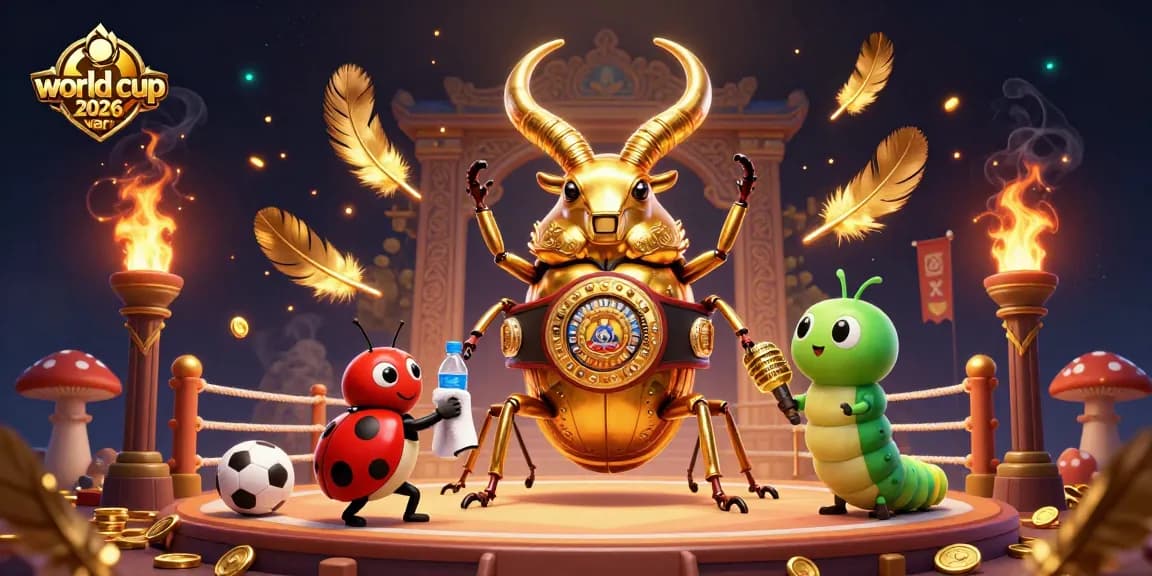 Bet on the thrilling action of world cup 2026 var with giant stag beetle boxing champion in a dynamic arena.