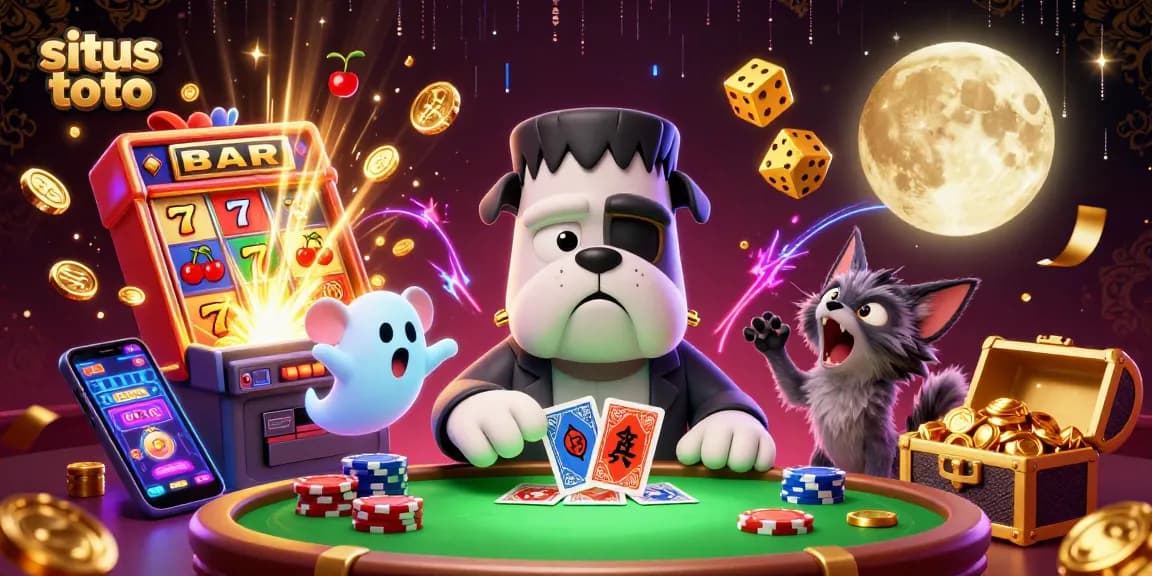 Menang dengan situs toto saat bermain game kasino di meja hijau yang menakutkan.