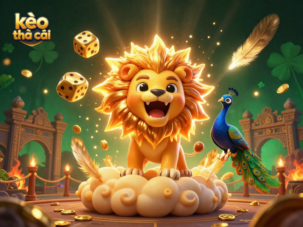 Experience thrilling betting with kèo nhà cái in a vibrant 3D casino scene packed with dynamic elements.