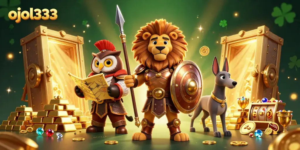 Experience thrilling gameplay in the ojol333 interactive gaming world with action-packed characters and treasures.
