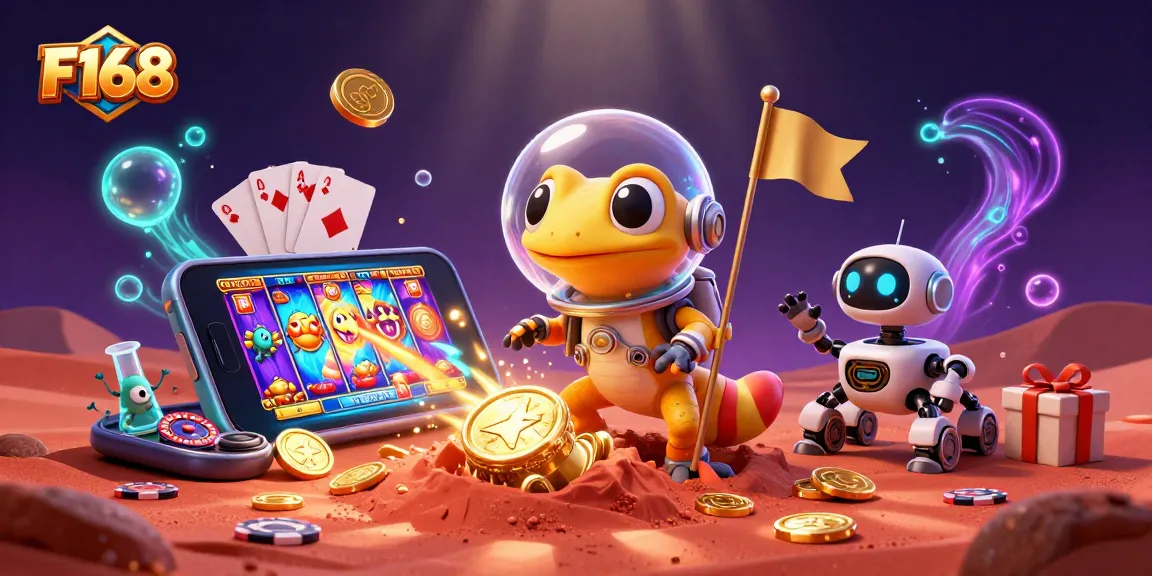 Engage with F168's thrilling world of online gaming through vibrant slot games and casino action.