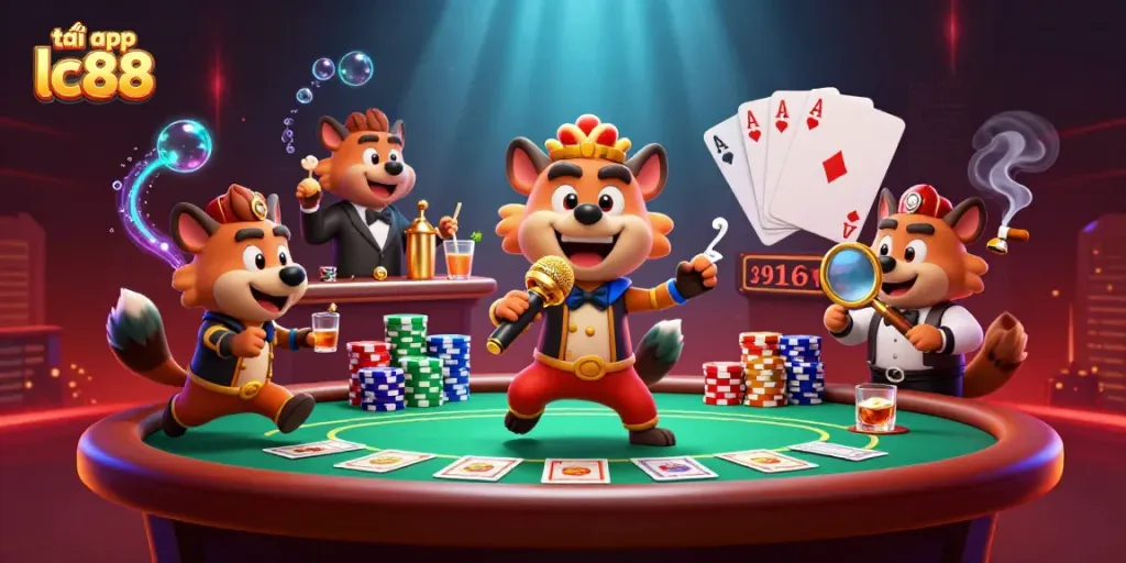Engage with the casino vibe by tải app lc88 while enjoying a lively hyena comedy club scene.