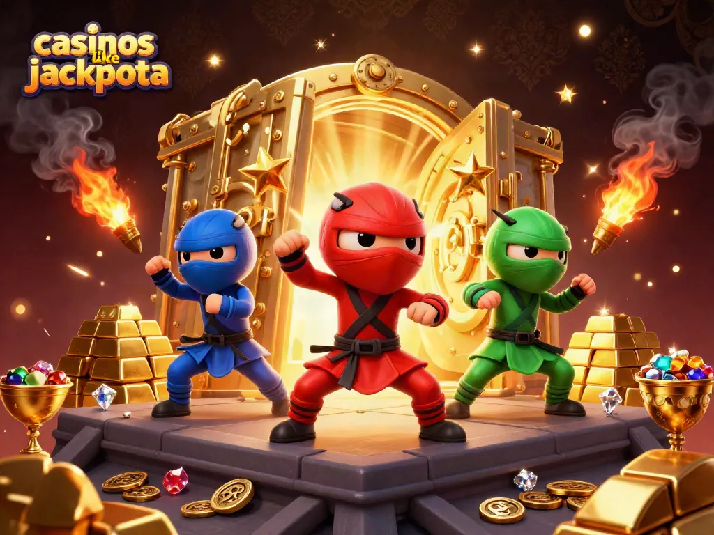 Experience action at casinos like Jackpota with engaging gameplay, coins, and vibrant casino elements.