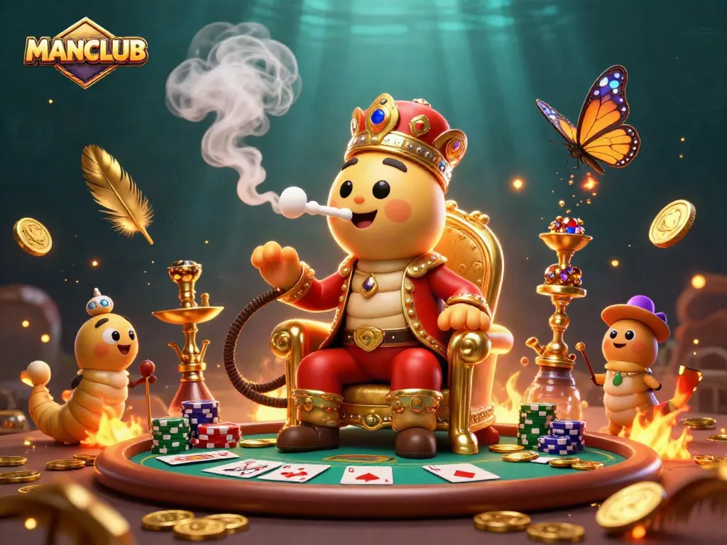MANCLUB poker scene showcasing vibrant characters and thrilling casino elements.