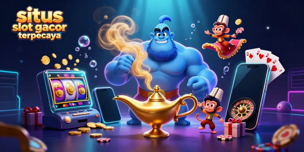 Experience thrilling gameplay with situs slot gacor terpercaya through vibrant slot machines and colorful characters.