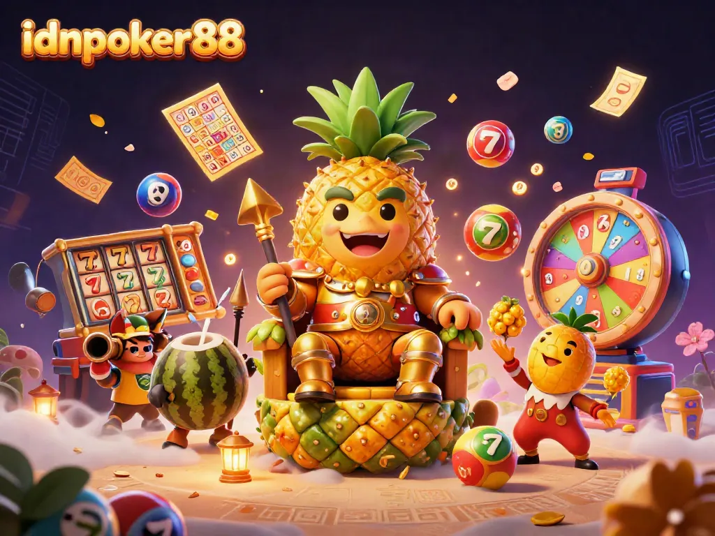 Engage with idnpoker88's vibrant casino atmosphere, showcasing thrill and winnings with colorful elements.