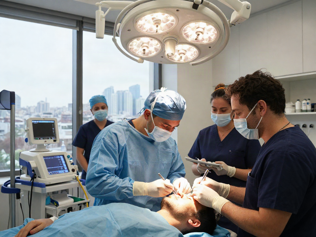 hair transplant istanbul with skilled surgeon performing hair restoration in modern clinic setting