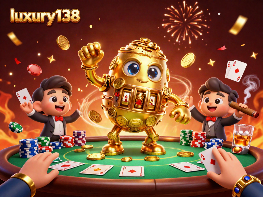 luxury138 menghadirkan permainan poker yang terkoneksi melalui golem emas kartun yang berkelip