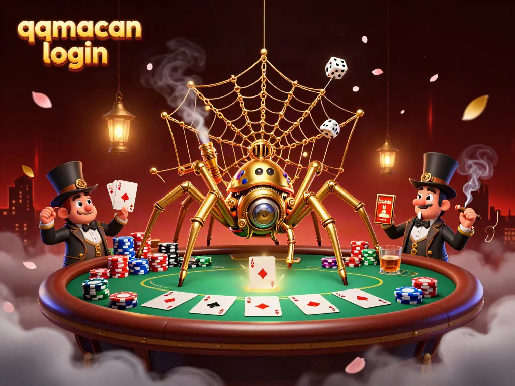 Engage in the action with qqmacan login featuring a vibrant scene of steampunk casino elements and dynamic gameplay.