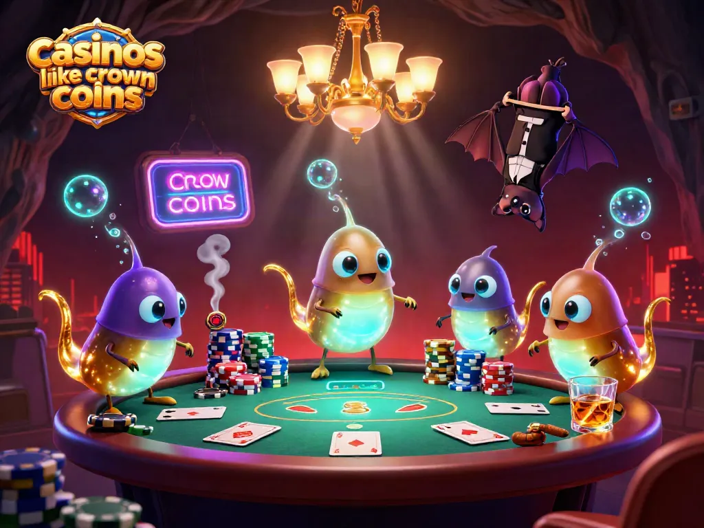 Experience thrilling gameplay at casinos like crown coins with unique illustrations. Discover vibrant casino scenes!