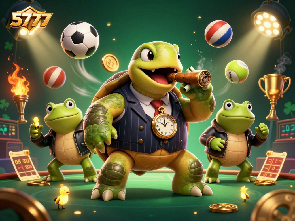 Engage in thrilling betting with 5777, featuring dynamic casino scene with lucky elements and sharp visuals.