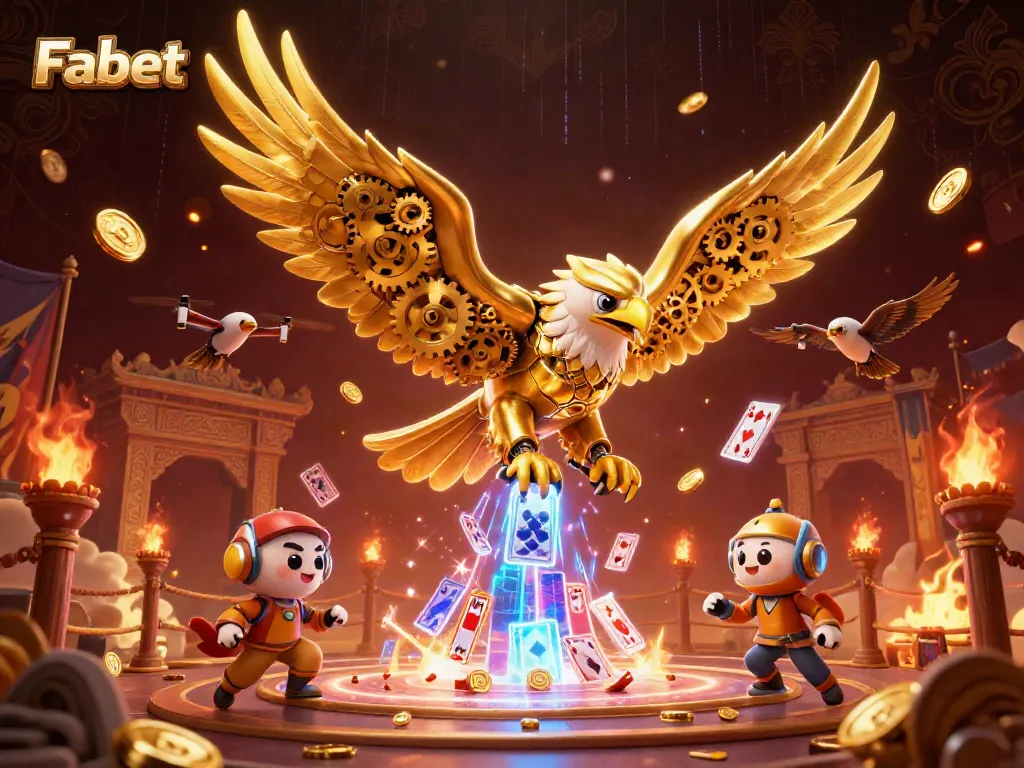 Experience thrilling gameplay at Fabet with cybernetic creatures amidst exciting casino elements.