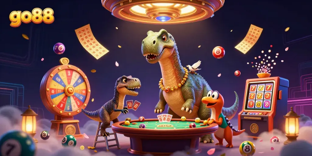 go88 hỗ trợ trải nghiệm đánh bài trực tuyến với khủng long trong sòng bạc, thẻ poker và bóng xổ số